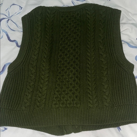 Sezane Roxane Cardigan Perfect Green - Size L - Picture 3 of 4